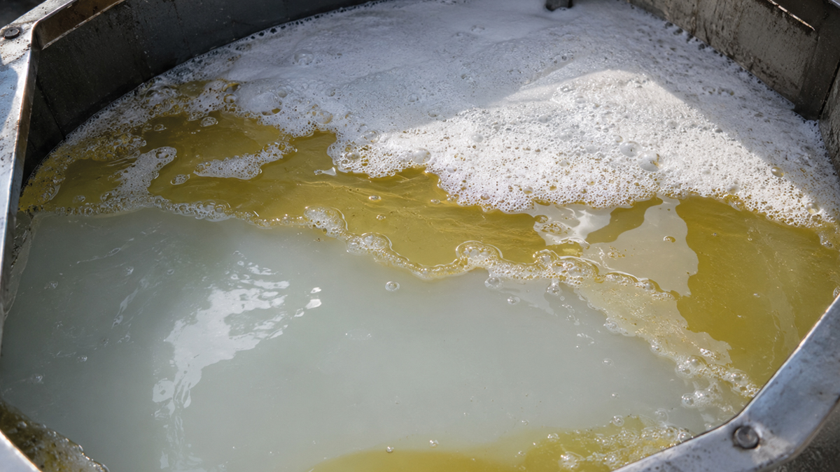 Separação de fases e espuma em tanque de pulverizador por incompatibilidade de produtos